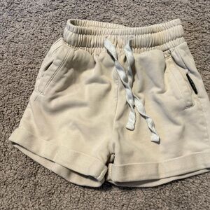 Little Bipsy Boys Cream Casual Shorts with Drawstring size 2-3t